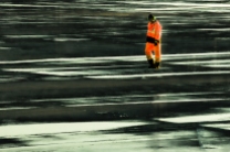Worker on the Tarmac